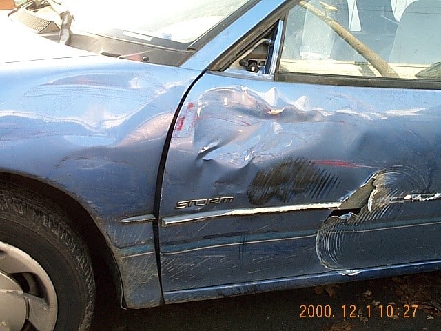 The left side of my Geo Storm (after accident)