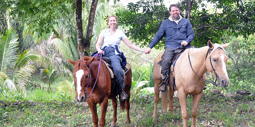 Kris and J.D. on Horseback