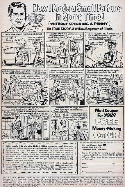 Comic book ad from 1956: How I made a small fortune in spare ime! –  foldedspace