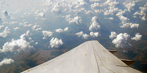 Flying into Ecuador