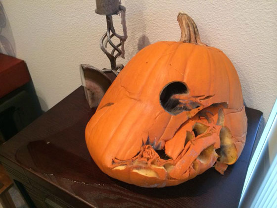 A melted pumpkin