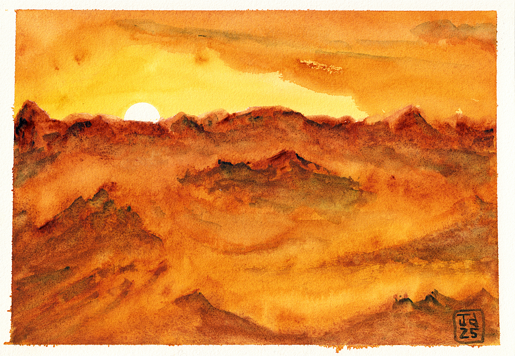 Red-gold landscape