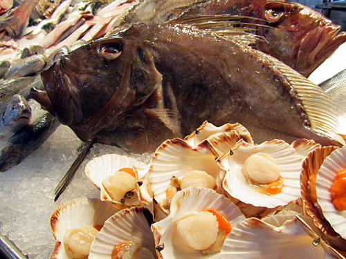 Seafood for sale at the market in Venice